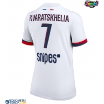 Ženski Nogometni dresi Paris Saint-Germain Khvicha Kvaratskhelia #7 Gostujoči 2025-26 Kratek Rokav